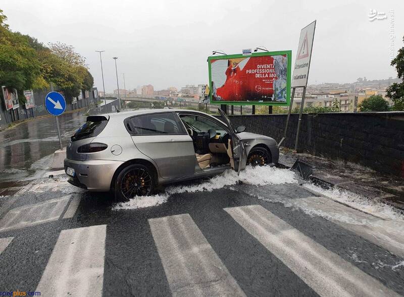 وضعیت عجیب خیابان‌های ایتالیا پس از باران/عکس