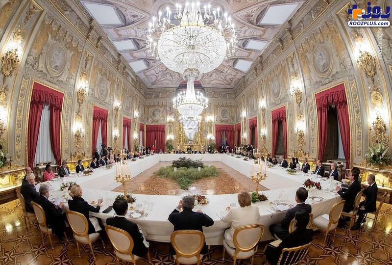 عکس/ضیافت شام رئیس‌جمهور ایتالیا برای سران گروه 20