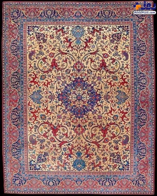 عکس/ نقش و نگار زیبای فرش اصفهان
