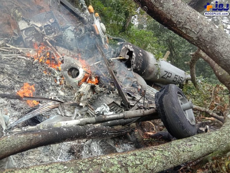 سقوط بالگرد حامل مقام ارشد نیروهای مسلح هند +عکس