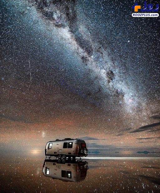 عکس/ کهکشان راه شیری بر فراز بزرگترین آینه طبیعی جهان