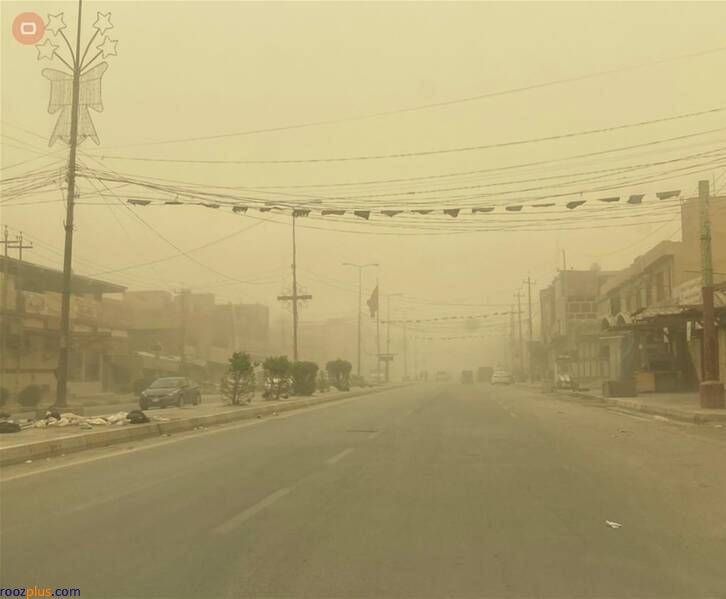 گرد و غبار در آسمان بغداد/ عکس