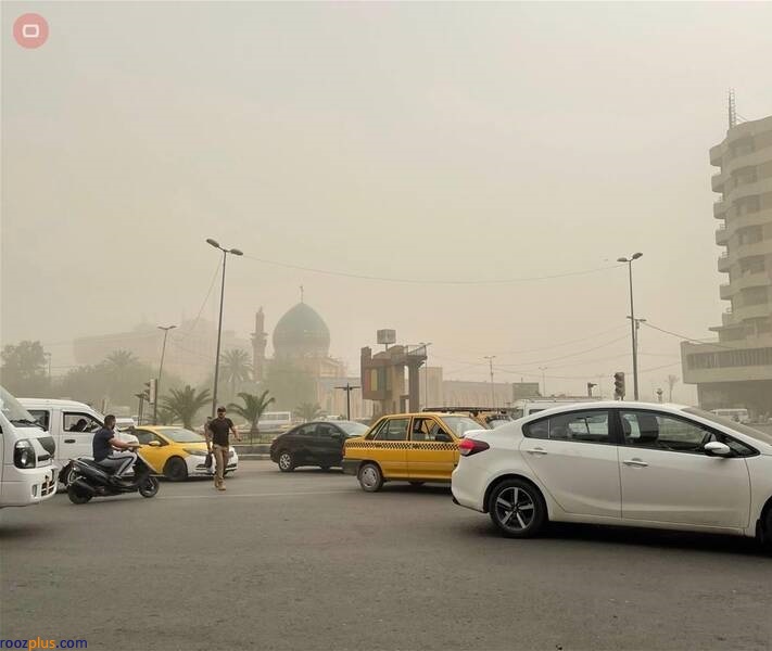 گرد و غبار در آسمان بغداد/ عکس