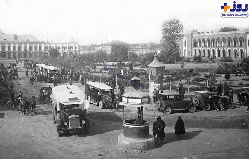 تصویری نایاب از میدان توپخانه در زمان قاجار