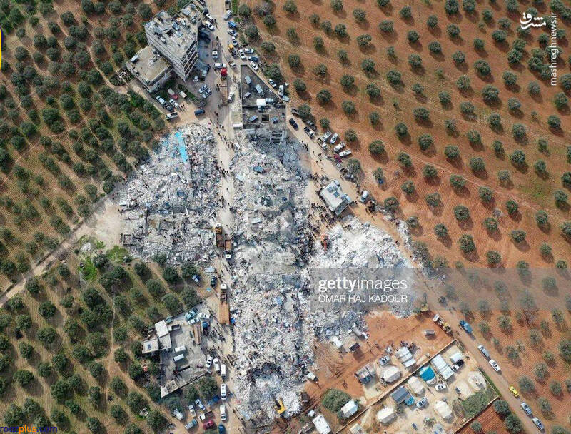 عکس/ قبل و بعد از زلزله در روستای شمال ادلب سوریه