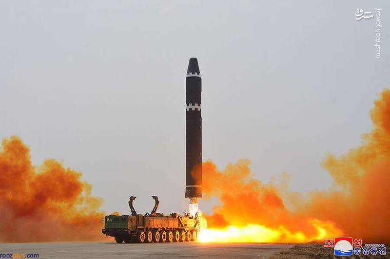 عکس/لحظه پرتاب موشک قاره‌پیمای کره شمالی