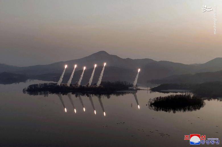 عکس/ لحظه آزمایش موشکی در کره شمالی