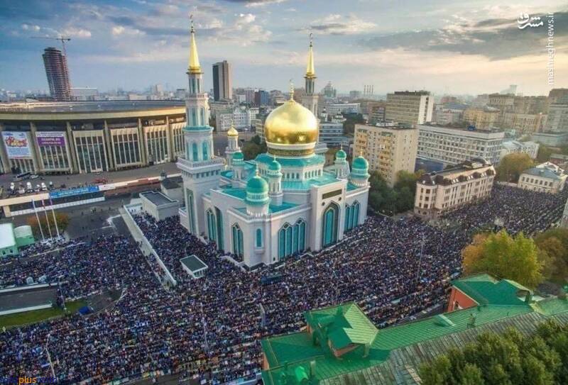 اقامه نماز عید فطر در مسکو/ عکس