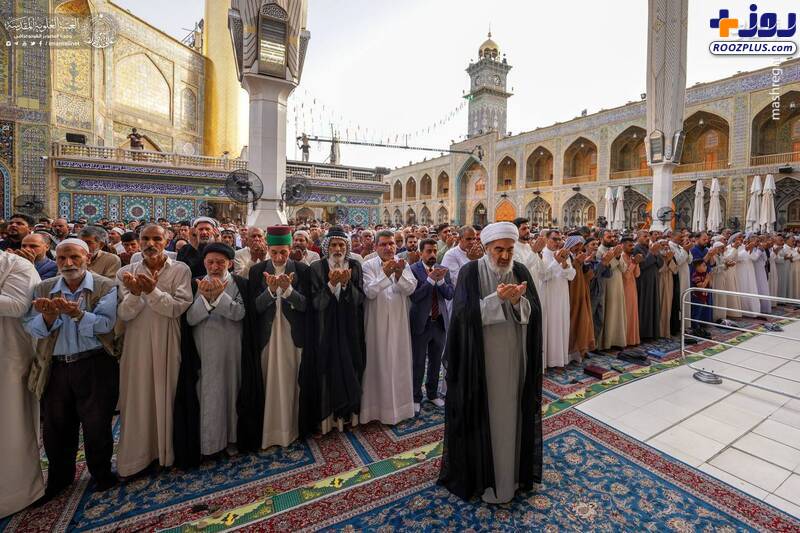 اقامه نماز عید فطر در نجف اشرف +عکس