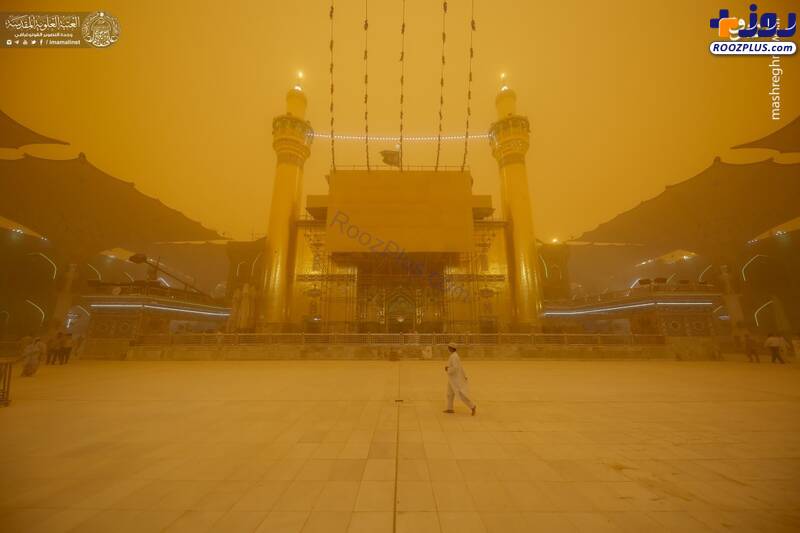 آسمان غبار آلود نجف‌ اشرف +عکس