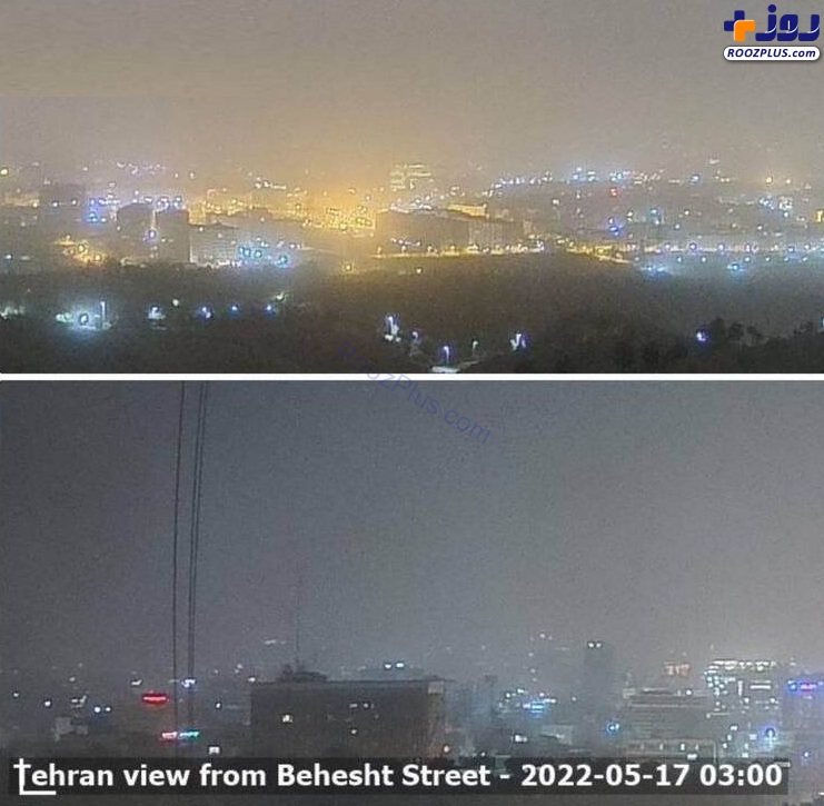 شدت آلودگی هوای تهران به روایت تصویر