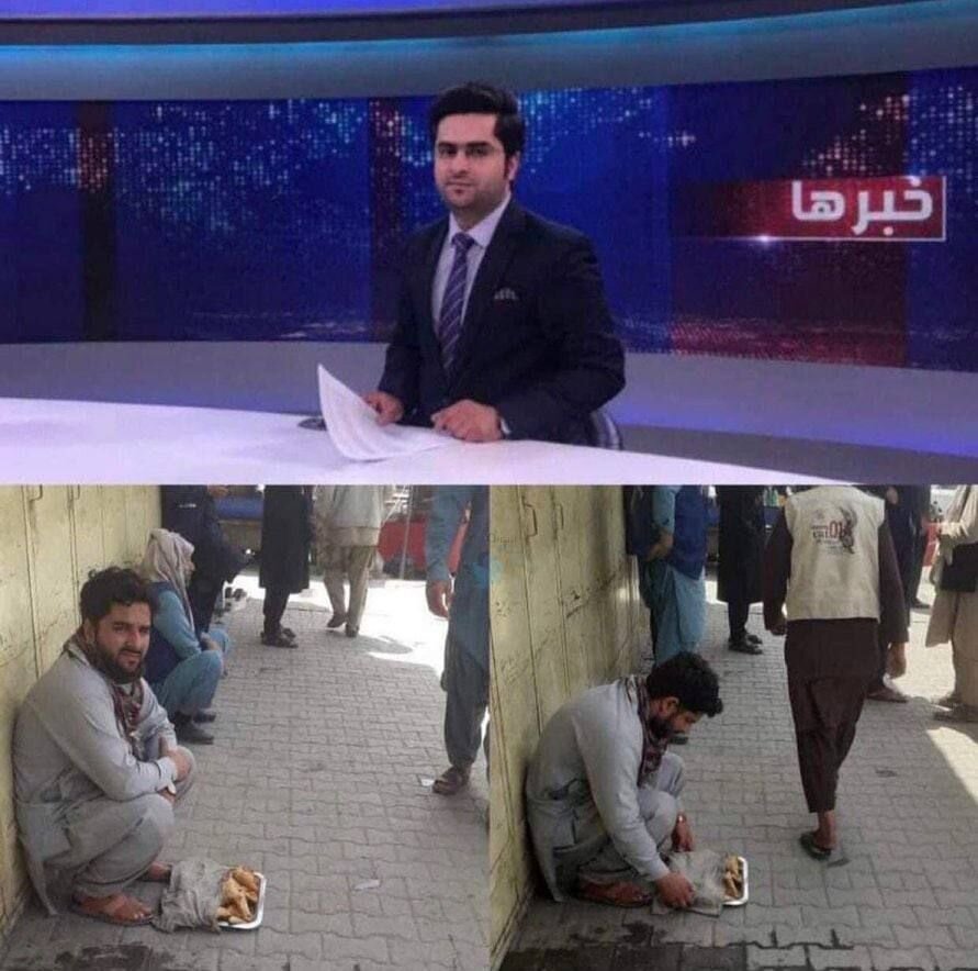 وضعیت تلخ و غم انگیز خبرنگار افغان قبل و بعد از حکومت طالبان!/ عکس
