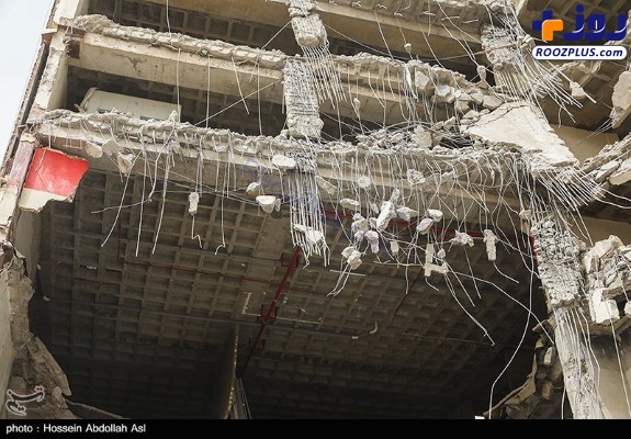 عکس/جزییات ساختمان ویران شده متروپل از نمای نزدیک