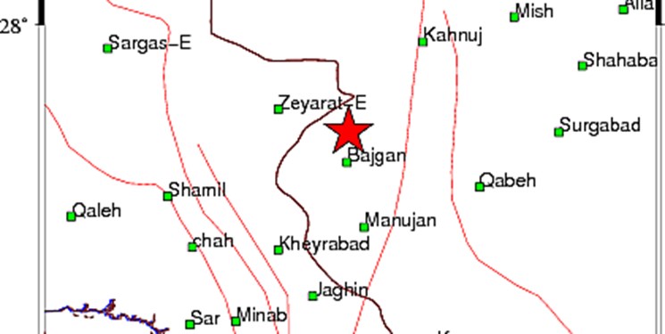 زلزله ۴.۴ ریشتری در مرز کرمان و هرمزگان