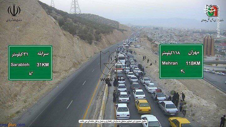 عکس/ ترافیک سنگین منتهی به شهر مهران