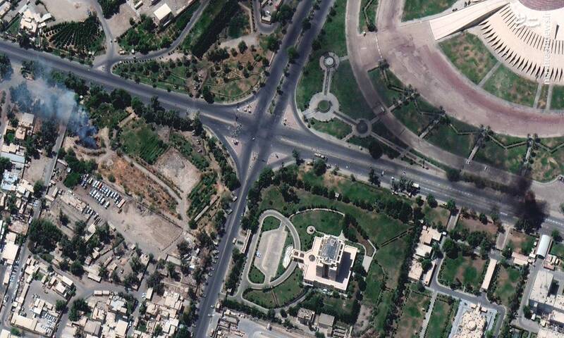 تصویر ماهواره‌ای از منطقه سبز بغداد