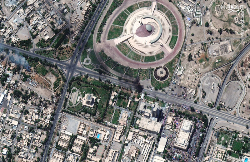 تصویر ماهواره‌ای از منطقه سبز بغداد