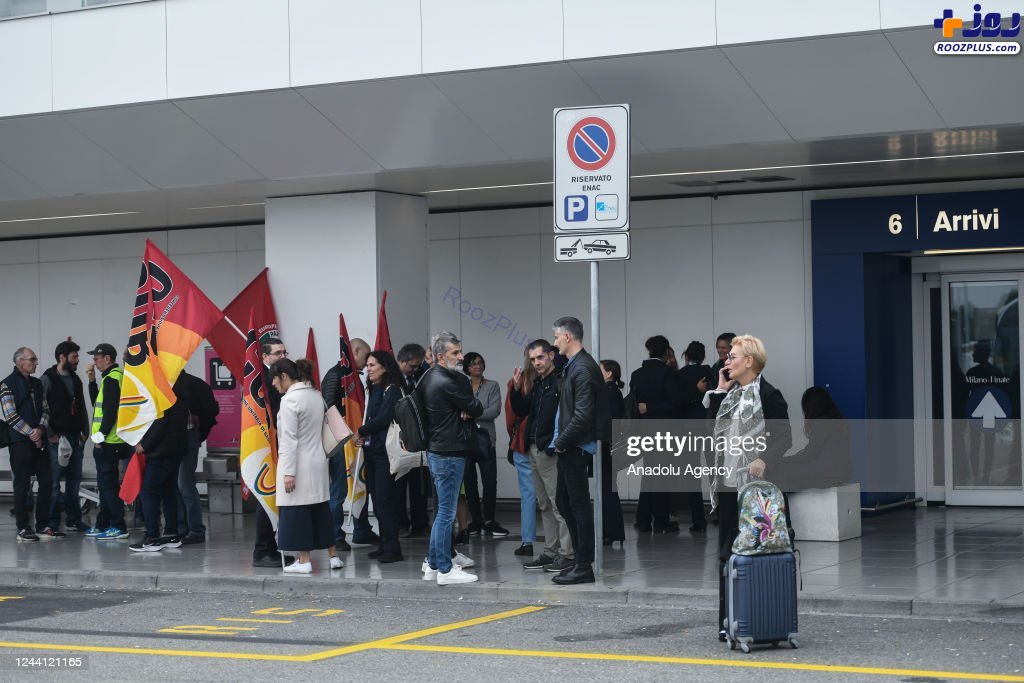 سردرگمی مسافران در فرودگاه میلان به دلیل اعتصابات در ایتالیا +عکس