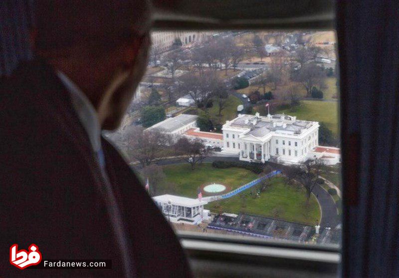 عکسی غمگین از وداع اوباما با کاخ سفید