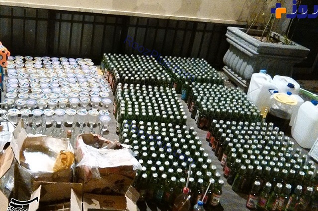 کشف ۶ هزار لیتر مشروبات الکلی توسط یگان امنیتی سپاه تهران +تصاوبر