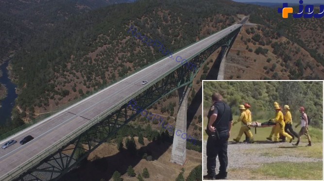 زنی که از بلندترین پل کالیفرنیا سقوط کرد و زنده ماند! +تصاویر