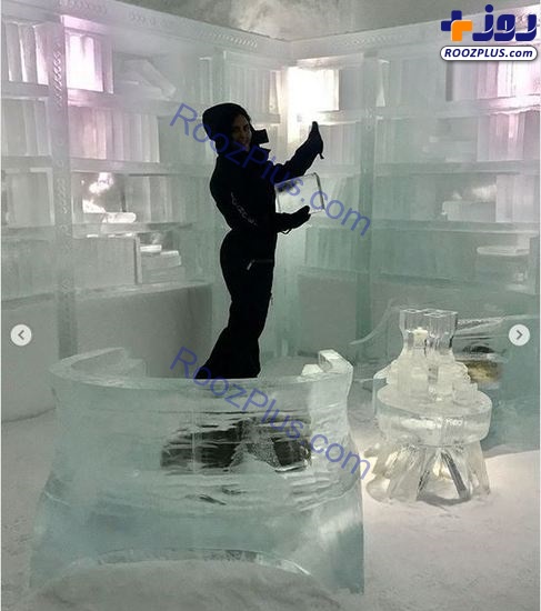 الناز شاکردوست در هتل یخی با دمای منفی 28 درجه +تصاویر