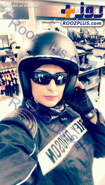 تصاویری از اولین زن موتورسوار و تکواندوکار در عربستان!