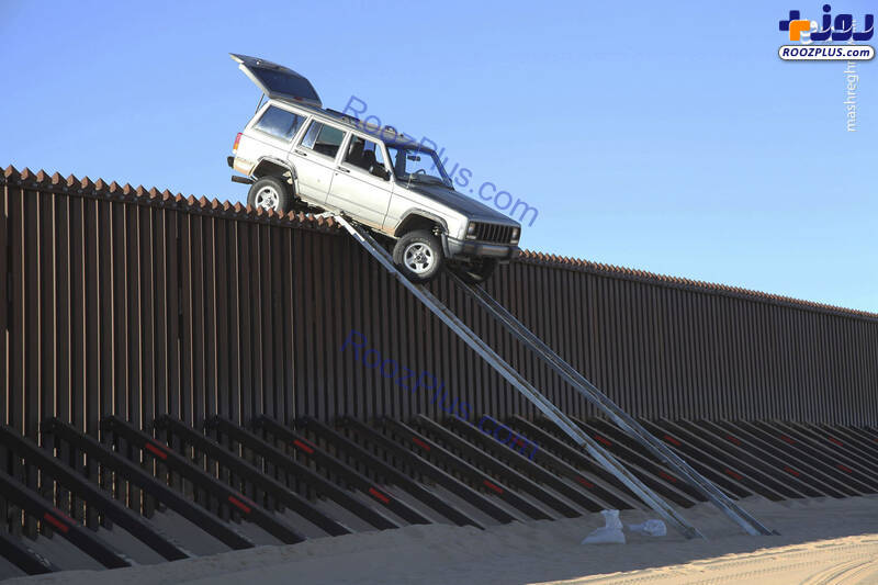 فرار عجیب از دیوار مرزی ترامپ! +عکس