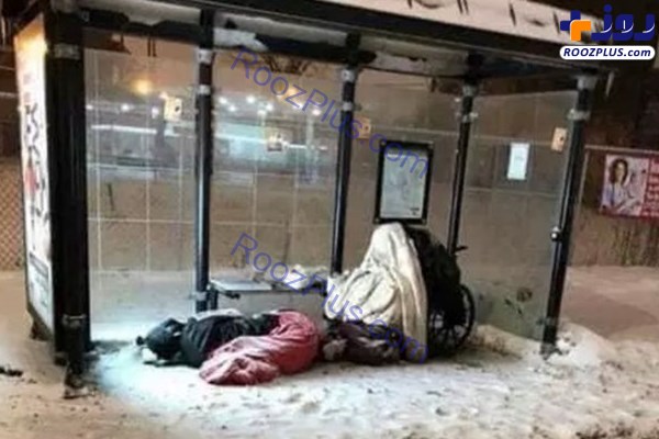 یخ زدن بی‌خانمان‌های آمریکا در سرمای کشنده +عکس