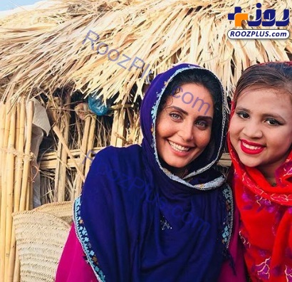 الناز شاکردوست و دخترک عشایر +عکس