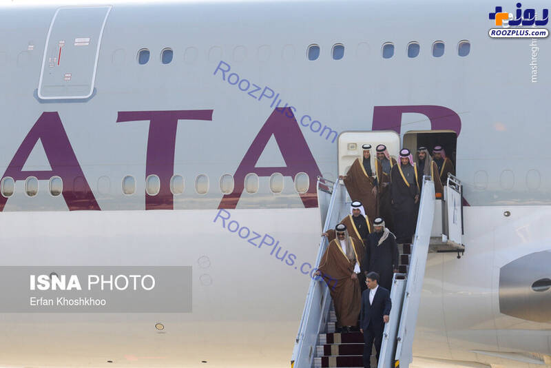 ورود امیر قطر به تهران+تصاویر