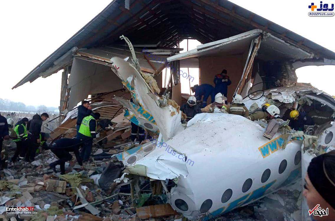 سقوط هواپیمای مسافربری در قزاقستان +عکس