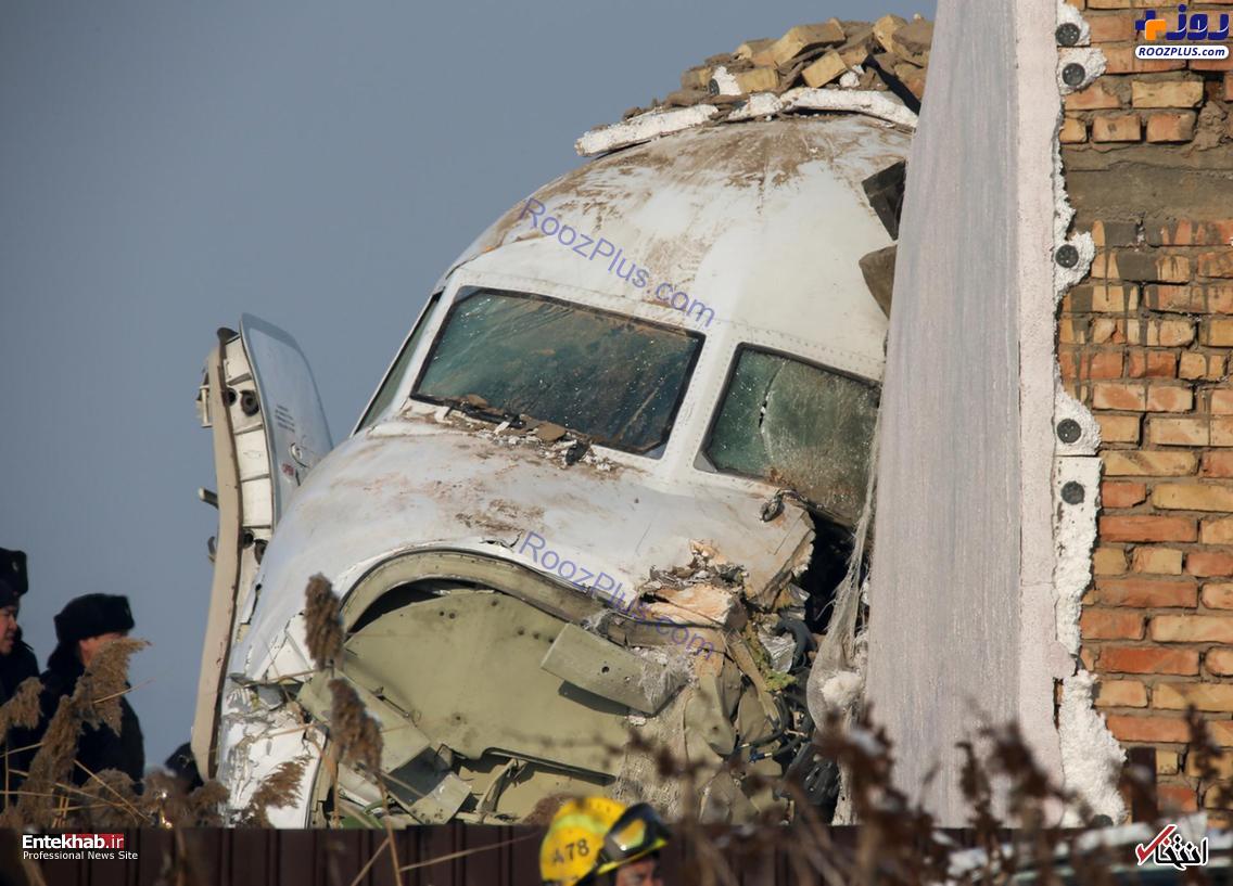 سقوط هواپیمای مسافربری در قزاقستان +عکس
