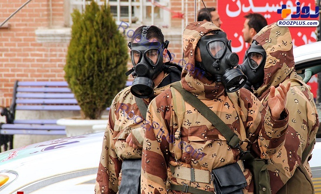 ماسک های جالب ارتشی ها در رزمایش مقابله با کرونا+عکس