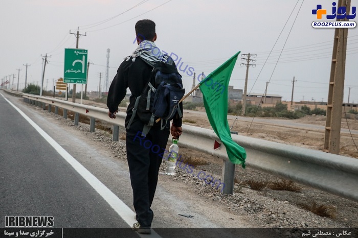 عکس/ آغاز پیاده روی اربعین زائران ایرانی از مرز شلمچه