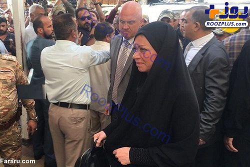 عکس/پوشش متفاوت نماینده زن سازمان ملل مقابل آیت الله سیستانی