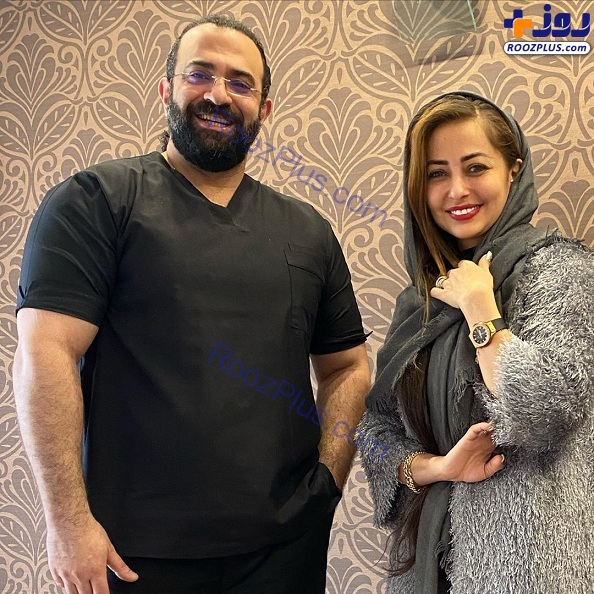 عکس/نفیسه روشن در کنار پزشکش