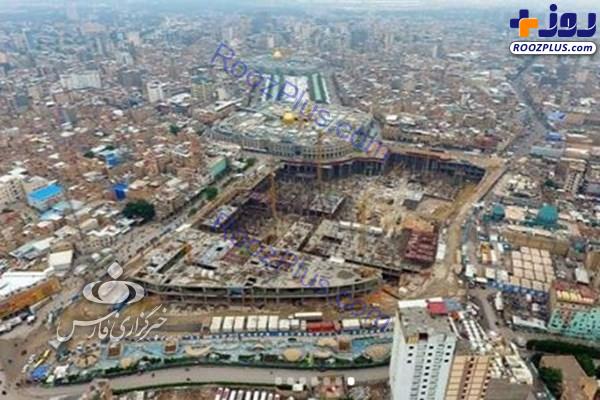 جدیدترین تصاویر هوایی از توسعه حرم امام حسین (ع)
