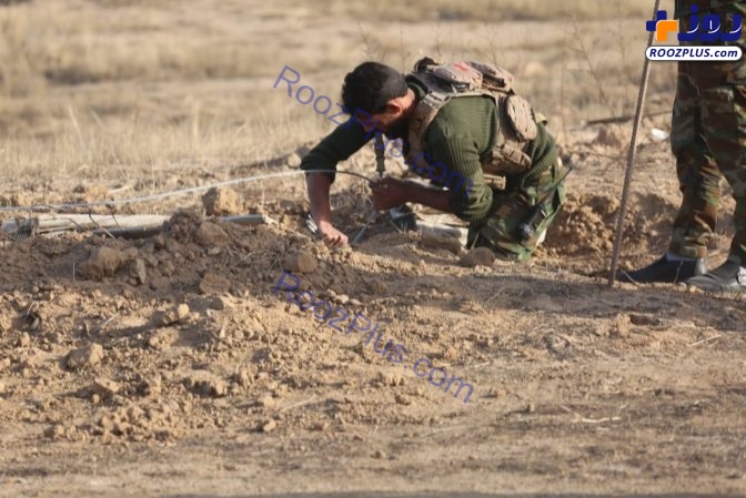 الحشد الشعبی 5 مخفیگاه داعش را منهدم کرد +تصاویر
