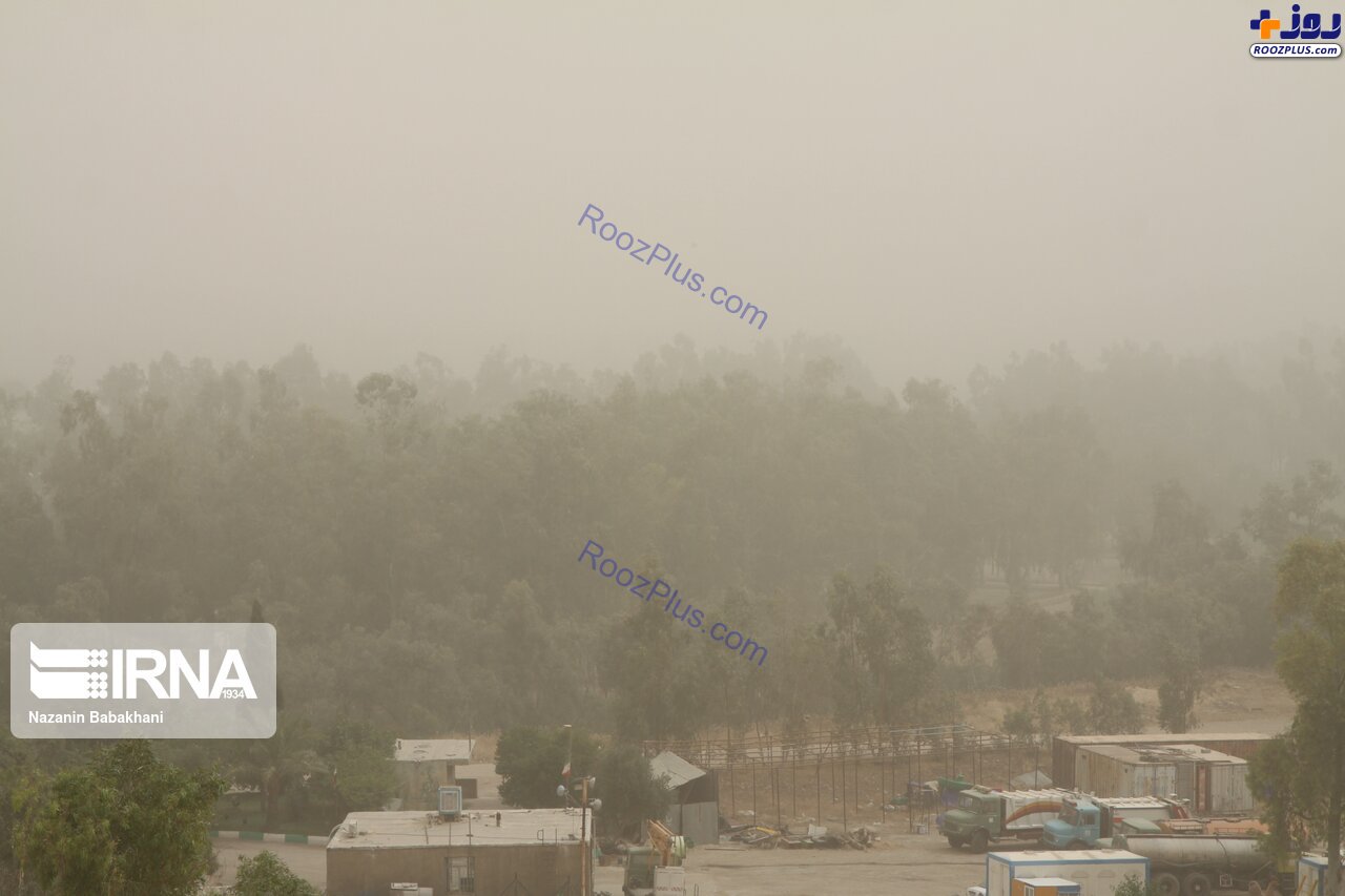 عکس/پدیده گرد و غبار در قصرشیرین