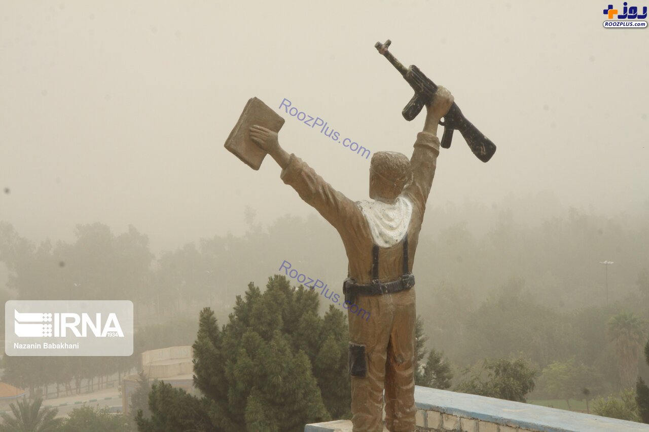 عکس/پدیده گرد و غبار در قصرشیرین