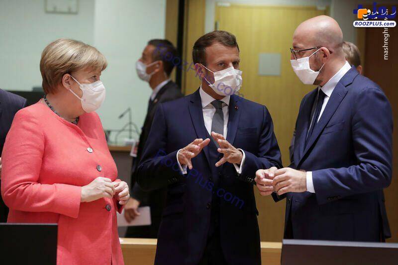 دیدار رهبران اتحادیه اروپا با ماسک +عکس