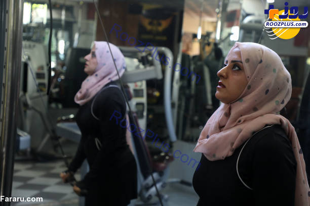 تصاویری از اولین مربی محجبه بدنسازی +عکس