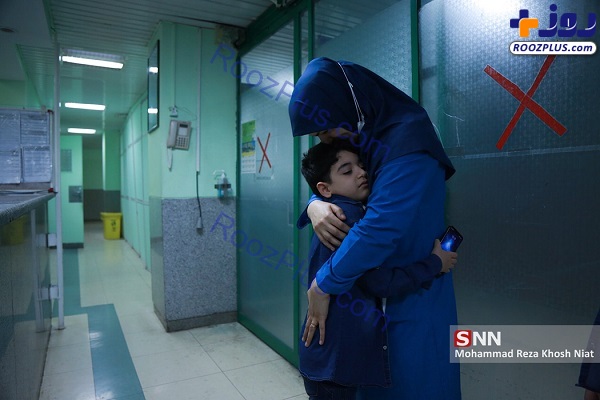 تصویری خاص از دلتنگی های کادر درمان