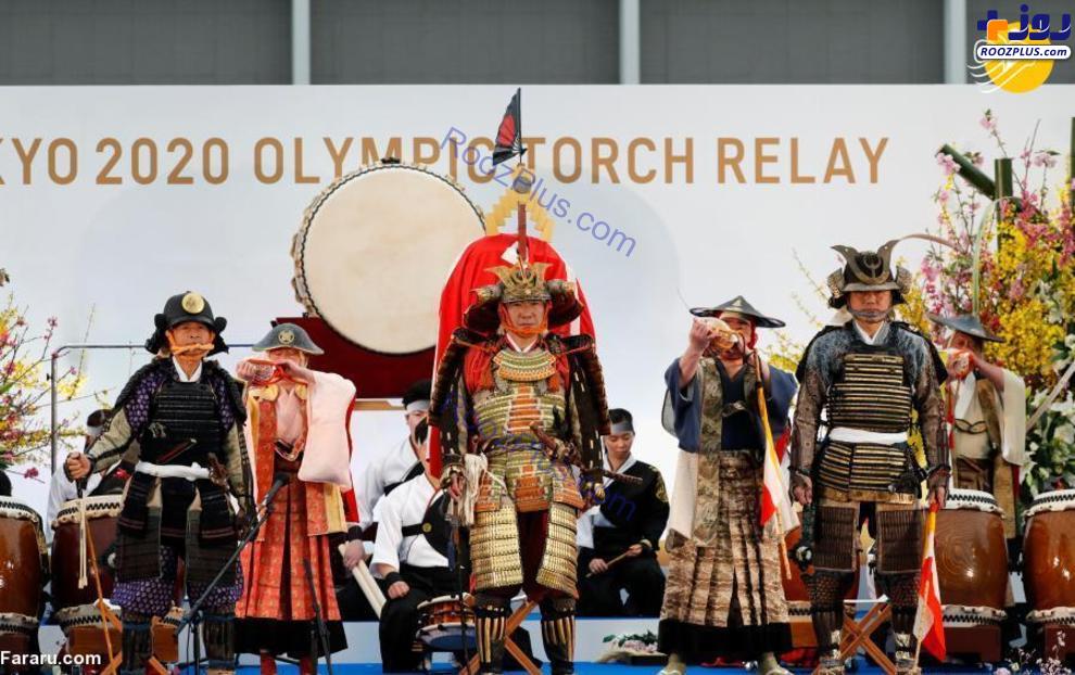 مراسم بی سر و صدای حمل مشعل المپیک در ژاپن+عکس
