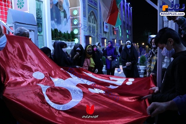 مزار حاج قاسم میزبان پرچم حرم امام حسین (ع) شد +تصاویر
