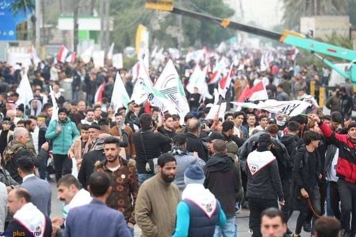 تجمع میلیونی در بغداد برای بزرگداشت سالگرد شهادت حاج قاسم و المهندس+عکس