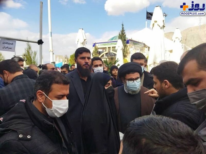 حضور «زینب سلیمانی» در گلزار شهدای کرمان +تصاویر