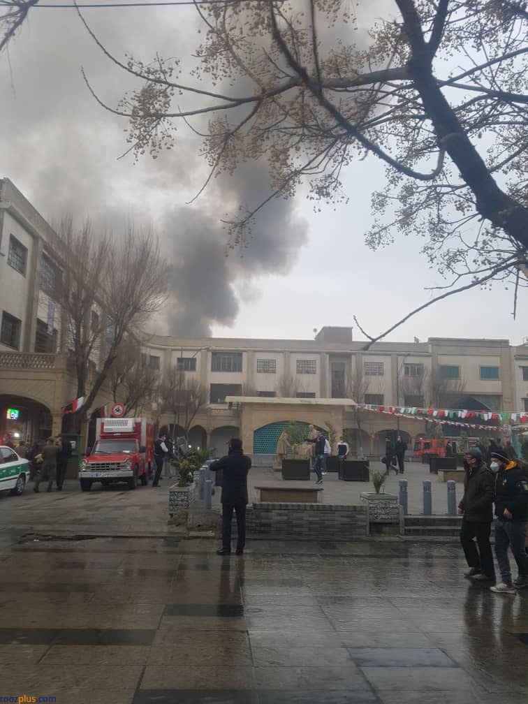 آتش‌سوزی گسترده در بازار تهران+عکس