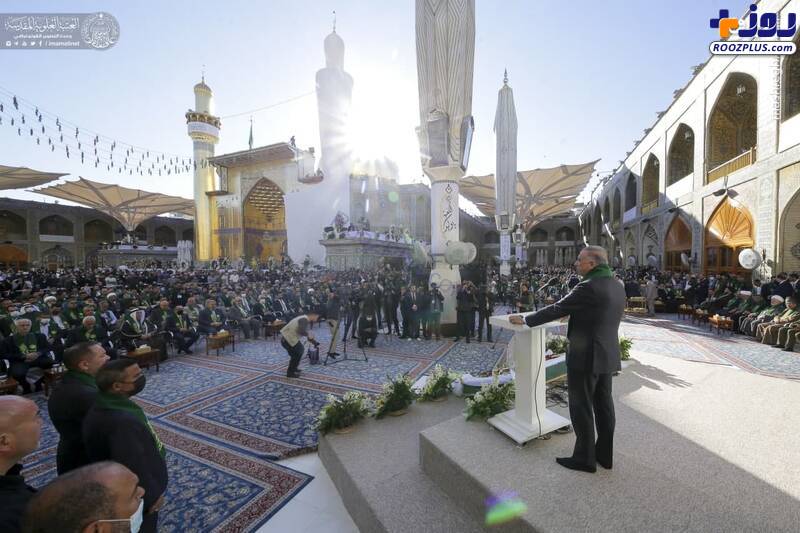 عکس/ حضور الکاظمی در حرم حضرت علی(ع)
